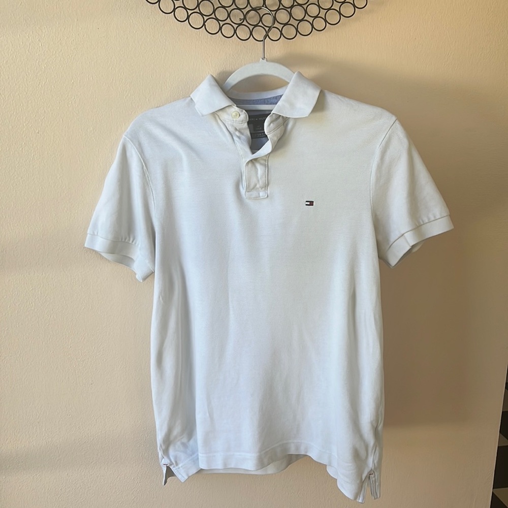 tommy hilfiger white polo